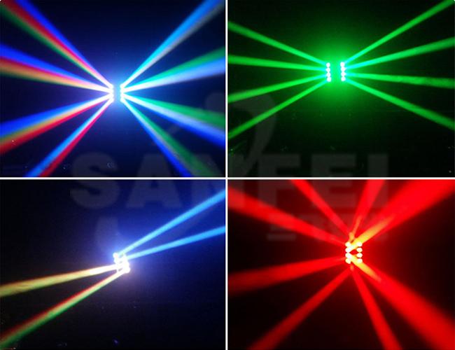 Led 8 heads 10 Watts RGBW 4in1 Moving Head Spider Beam Light for night club