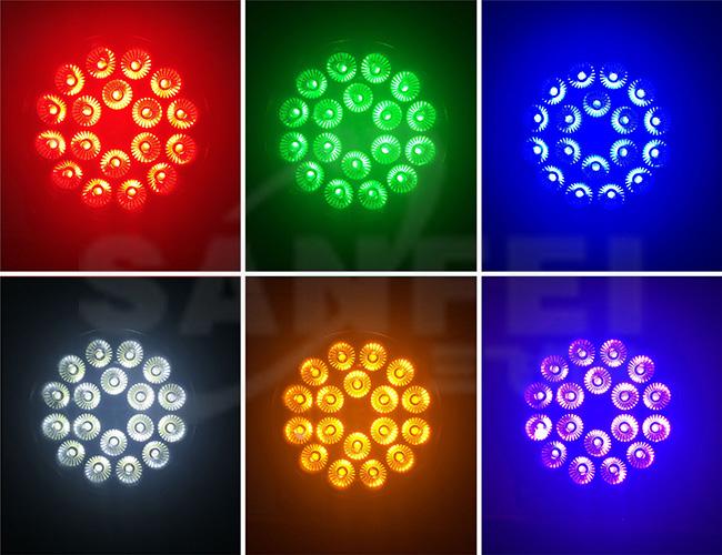 LED 18PCS*10W RGBW 4in1 Waterproof PAR Light for wedding events 5in1 / 6in1