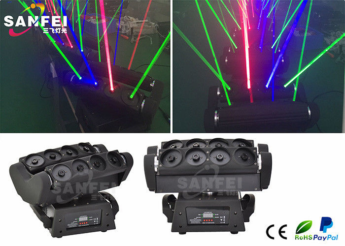 8 eyes laser light for bar moving head spider beam rgb rg