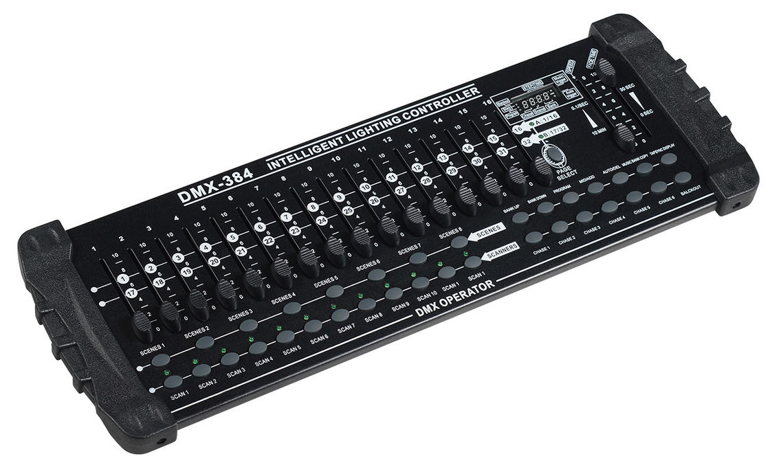 16 slider Dmx 384 Intelligent Lighting Controller With Fade Time And Speeds