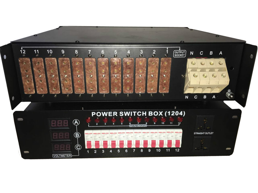 Three phase input  12chX20A Power Dmx Switch Box with CE certification